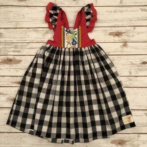 Rosa Flamenco Checkered Dress Size 7/8 EUC